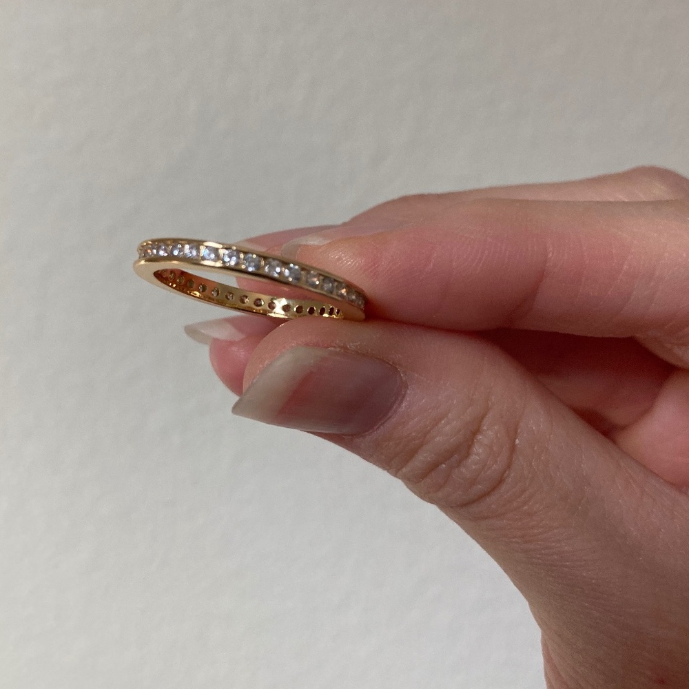 New Vanessa Mooney the comet ring crystal gold